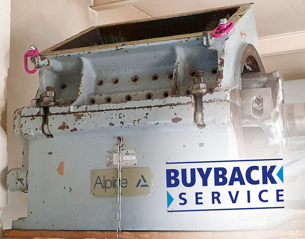 Very old Hosokawa Alpine Rotoplex machine