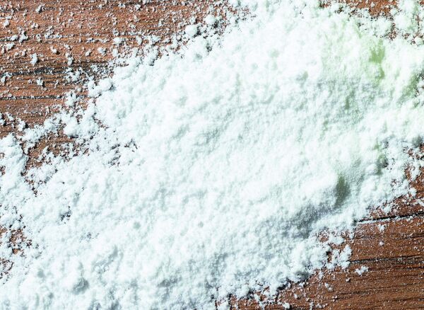 Finely ground talcum powder