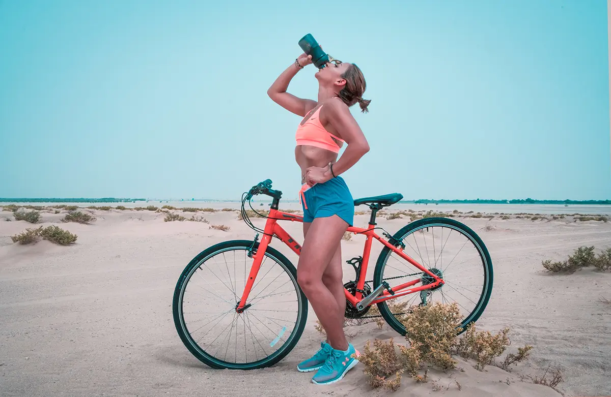 a women consuming food supplements