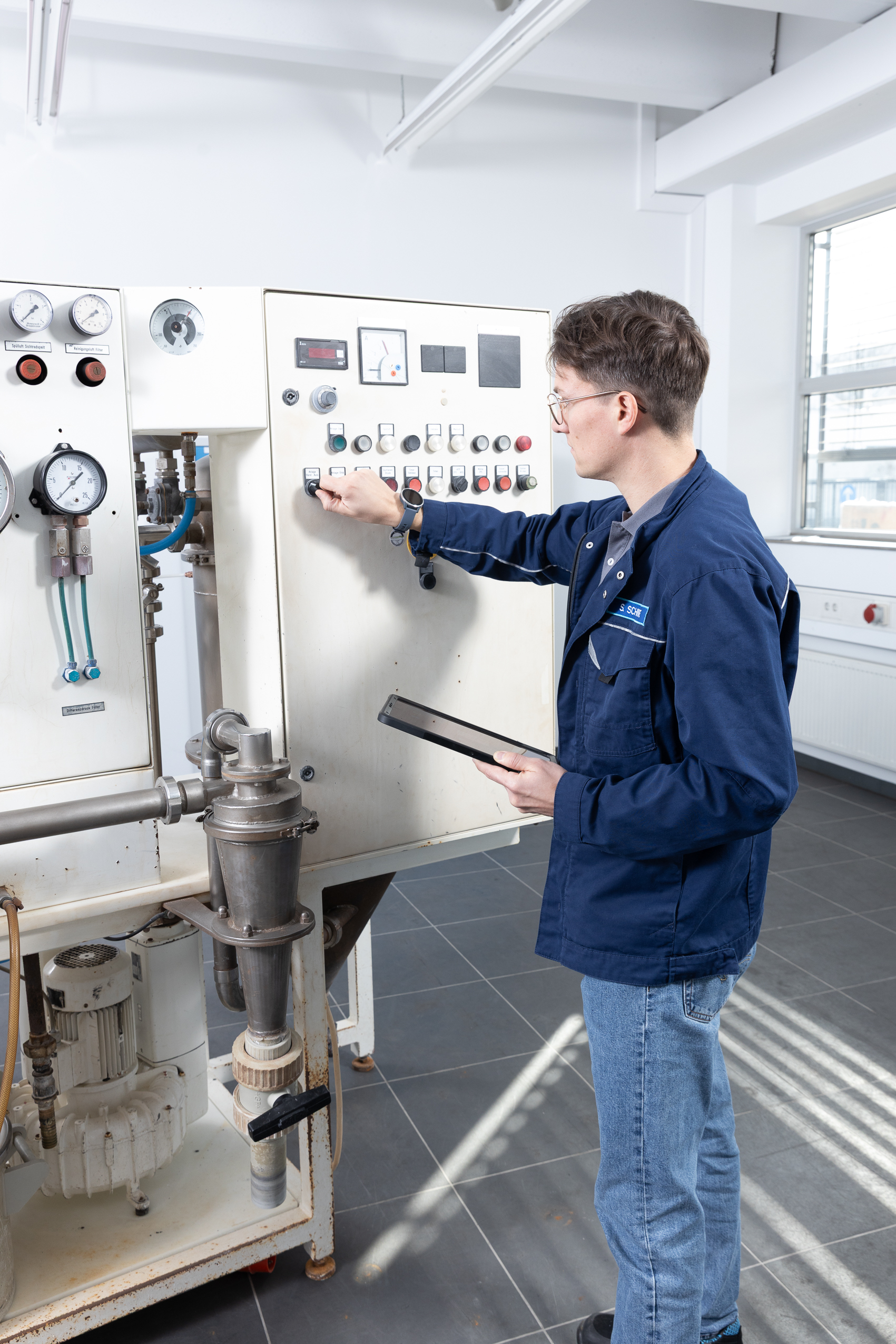 Technician during plant inspection